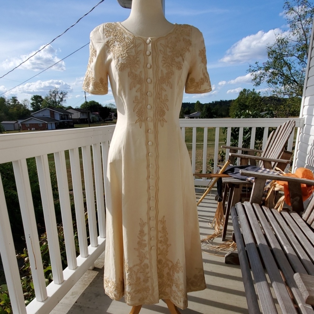 Talbots vintage linen dress